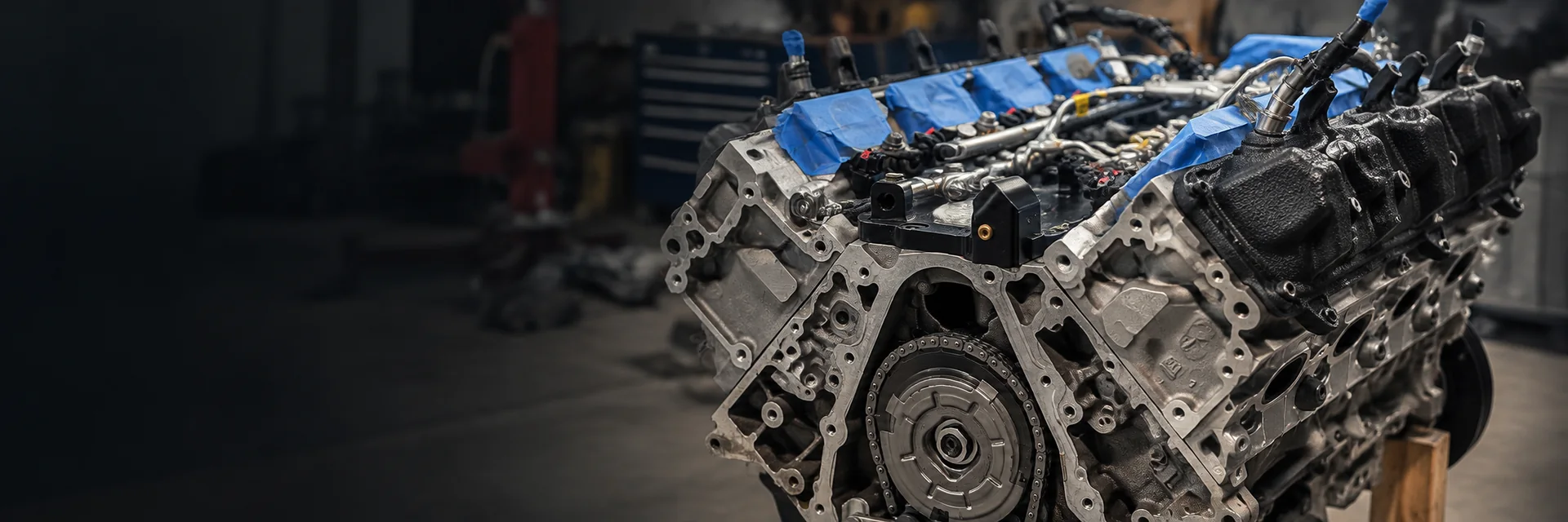 Gen V LT engine during assembly